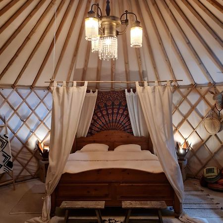 Luxe yurt in monumentale boerderij Villa Eckelrade Buitenkant foto
